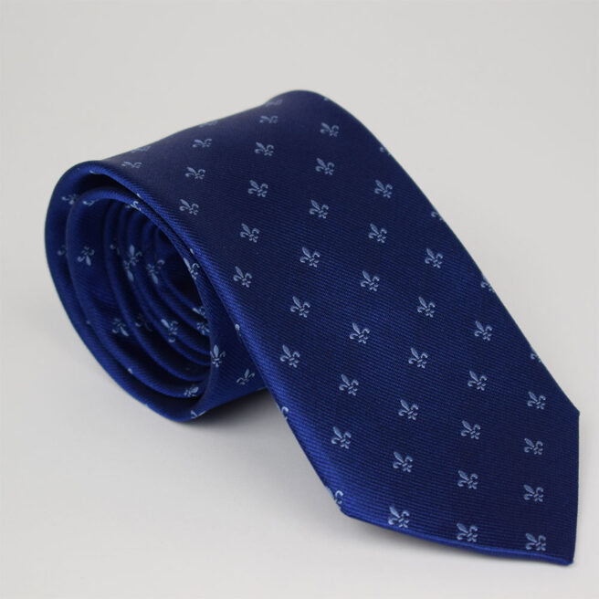 CORBATA AZUL FLOR DE LIS