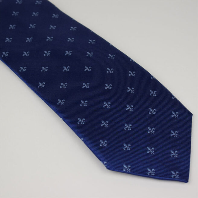 CORBATA AZUL FLOR DE LIS