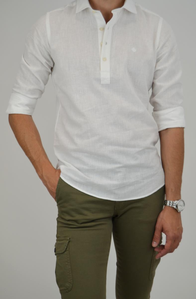 POLERA LINO BLANCA